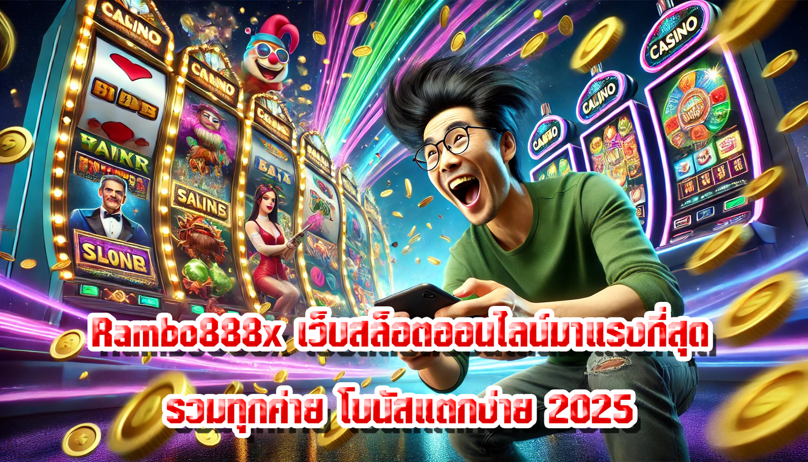 Rambo888x เว็บสล็อตออนไลน์มาแรงที่สุด รวมทุกค่าย โบนัสแตกง่าย 2025